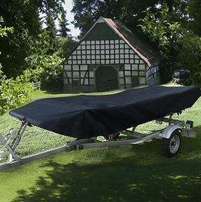 Square Boat Cover, 21-24FT (750cm x 360cm), Trailerable, Marine Grade 210D grey - SportZone.co.nz