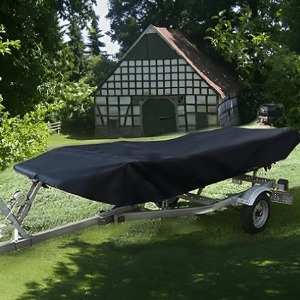Square Boat Cover, 21-24FT (750cm x 360cm), Trailerable, Marine Grade 210D grey - SportZone.co.nz