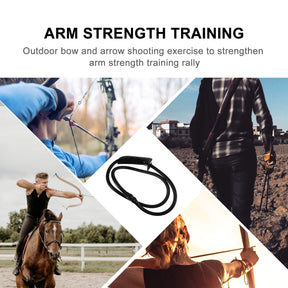 SWETRACE Resistance Bow Trainer Archery Band Rubber Black 1 Bow Training Equipment - SportZone.co.nz