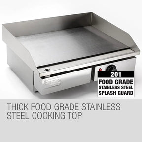 THERMOMATE Electric Griddle Grill BBQ Hot Plate Commercial Stainless Steel - SportZone.co.nz
