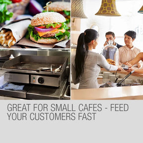 THERMOMATE Electric Griddle Grill BBQ Hot Plate Commercial Stainless Steel - SportZone.co.nz