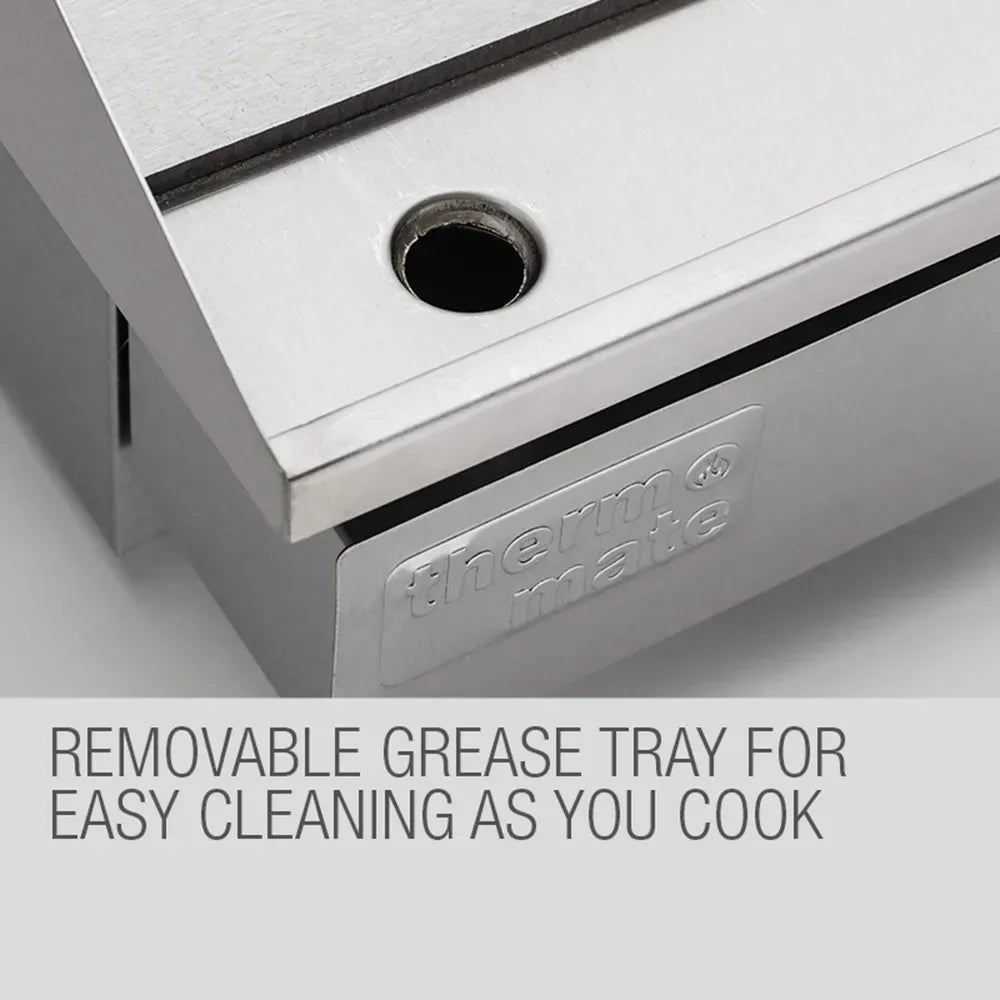 THERMOMATE Electric Griddle Grill BBQ Hot Plate Commercial Stainless Steel - SportZone.co.nz