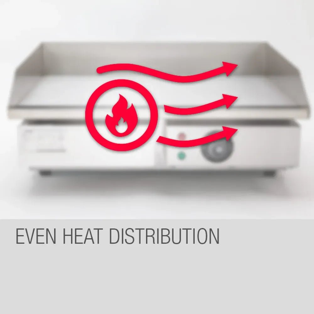 THERMOMATE Electric Griddle Grill BBQ Hot Plate Commercial Stainless Steel - SportZone.co.nz