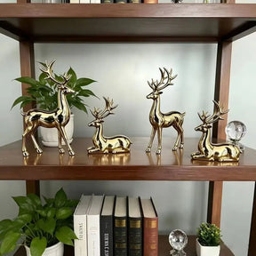 Trendbay Gold Reindeer Christmas Ornament Set of 2 - SportZone.co.nz