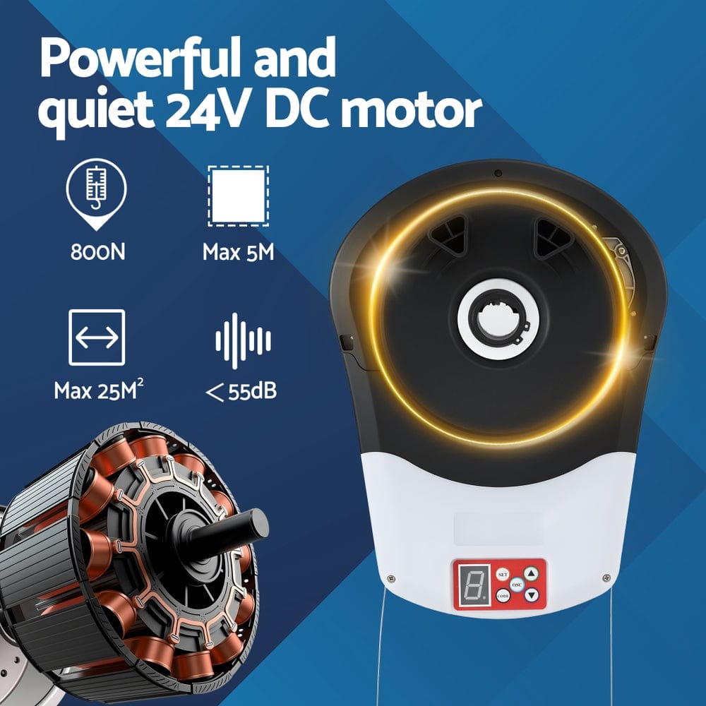 UL - tech Garage Roller Door Opener 800N Motor Auto Safety Reverse 220V - SportZone.co.nz