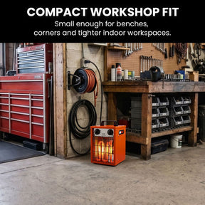 UNIMAC 2KW Industrial Electric Fan Heater with 2 Heat Settings for Workshop & Garage - SportZone.co.nz