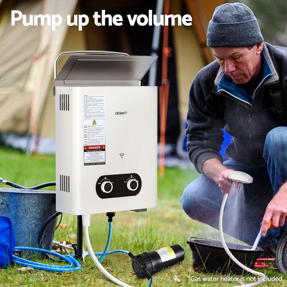 Water Pump 12V Pressure Shower 4L/Min - SportZone.co.nz