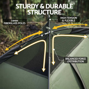 Weisshorn 1 Person Camping Tent Waterproof Hiking Vestibule Porch - SportZone.co.nz
