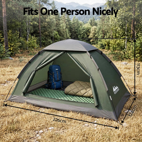 Weisshorn 1 Person Camping Tent Waterproof Hiking Vestibule Porch - SportZone.co.nz