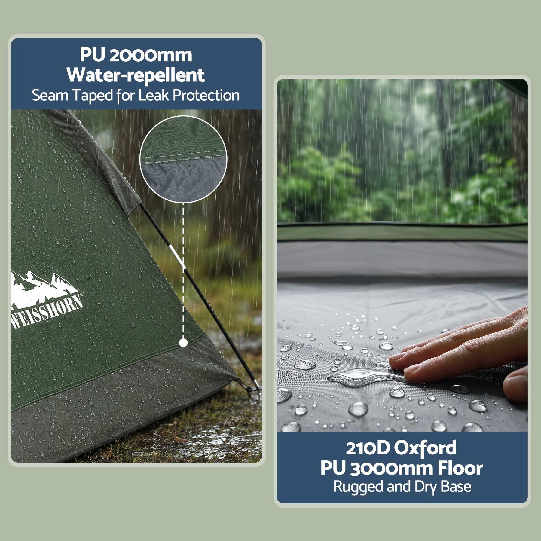 Weisshorn 1 Person Camping Tent Waterproof Hiking Vestibule Porch - SportZone.co.nz