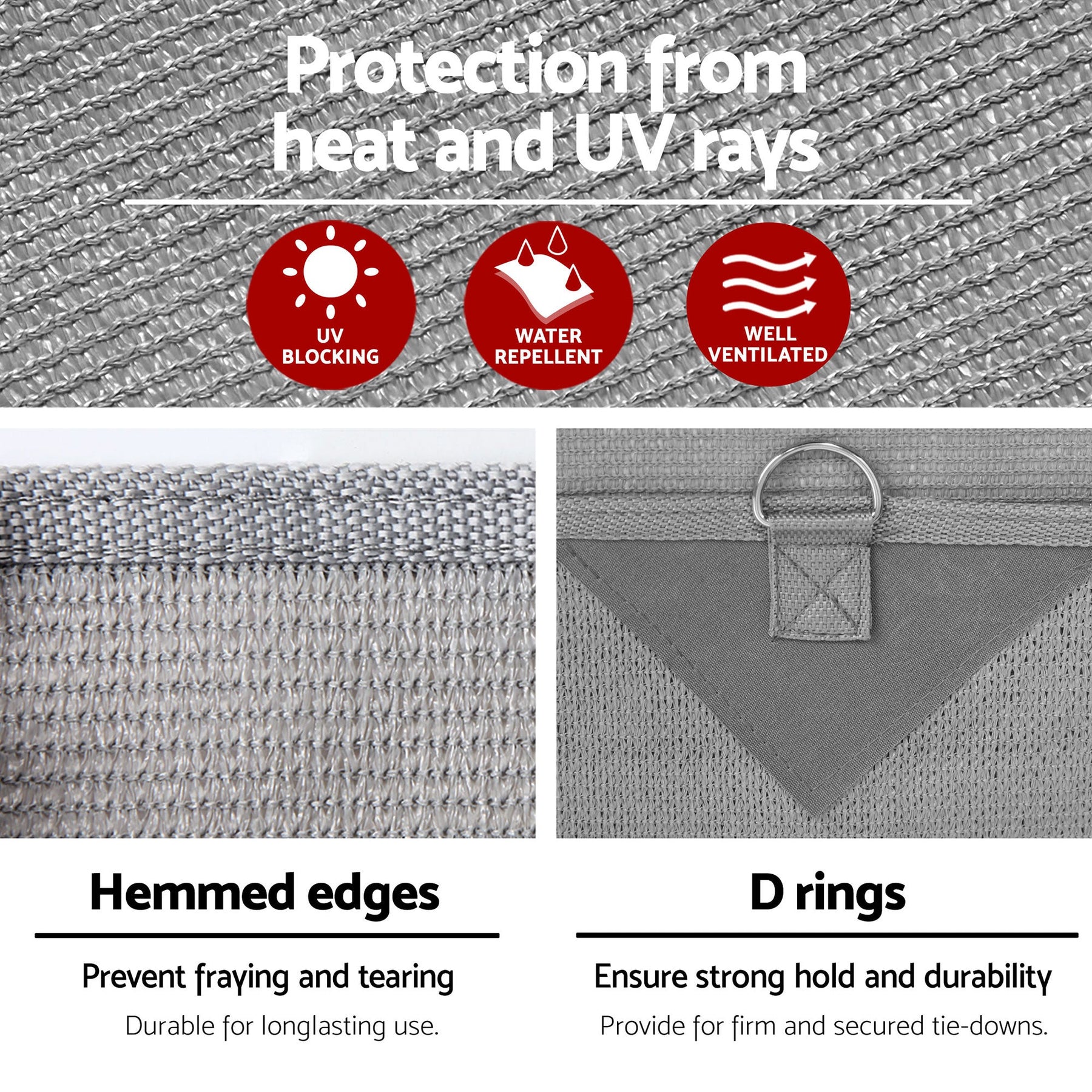 Weisshorn 12ft Caravan Awning Fabric & Privacy Screen RV Roll Out Sun Shade 3.4M - SportZone.co.nz