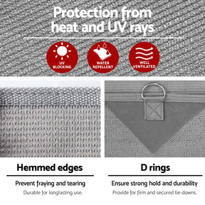 Weisshorn 12ft Caravan Awning Fabric & Privacy Screen RV Roll Out Sun Shade 3.4M - SportZone.co.nz