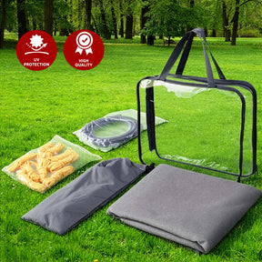 Weisshorn 12ft Caravan Awning Fabric & Privacy Screen RV Roll Out Sun Shade 3.4M - SportZone.co.nz