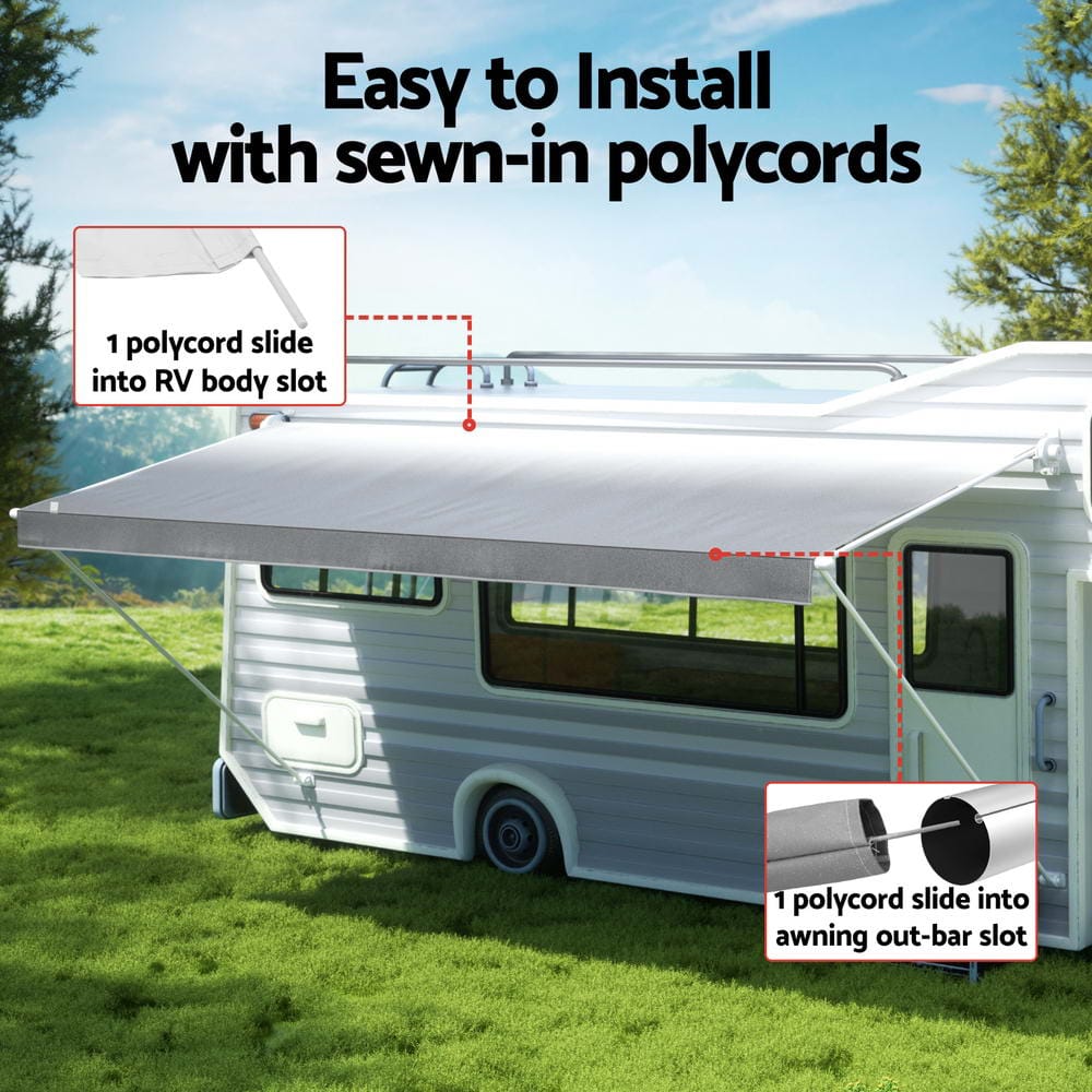 Weisshorn 16ft Caravan Awning RV Replacement Fabric 4.58M x 2.42M - SportZone.co.nz