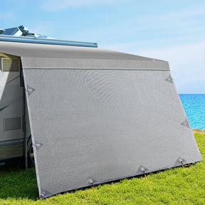 Weisshorn 18ft Caravan Awning Fabric & Privacy Screen RV Roll Out Sun Shade 5.2M - SportZone.co.nz