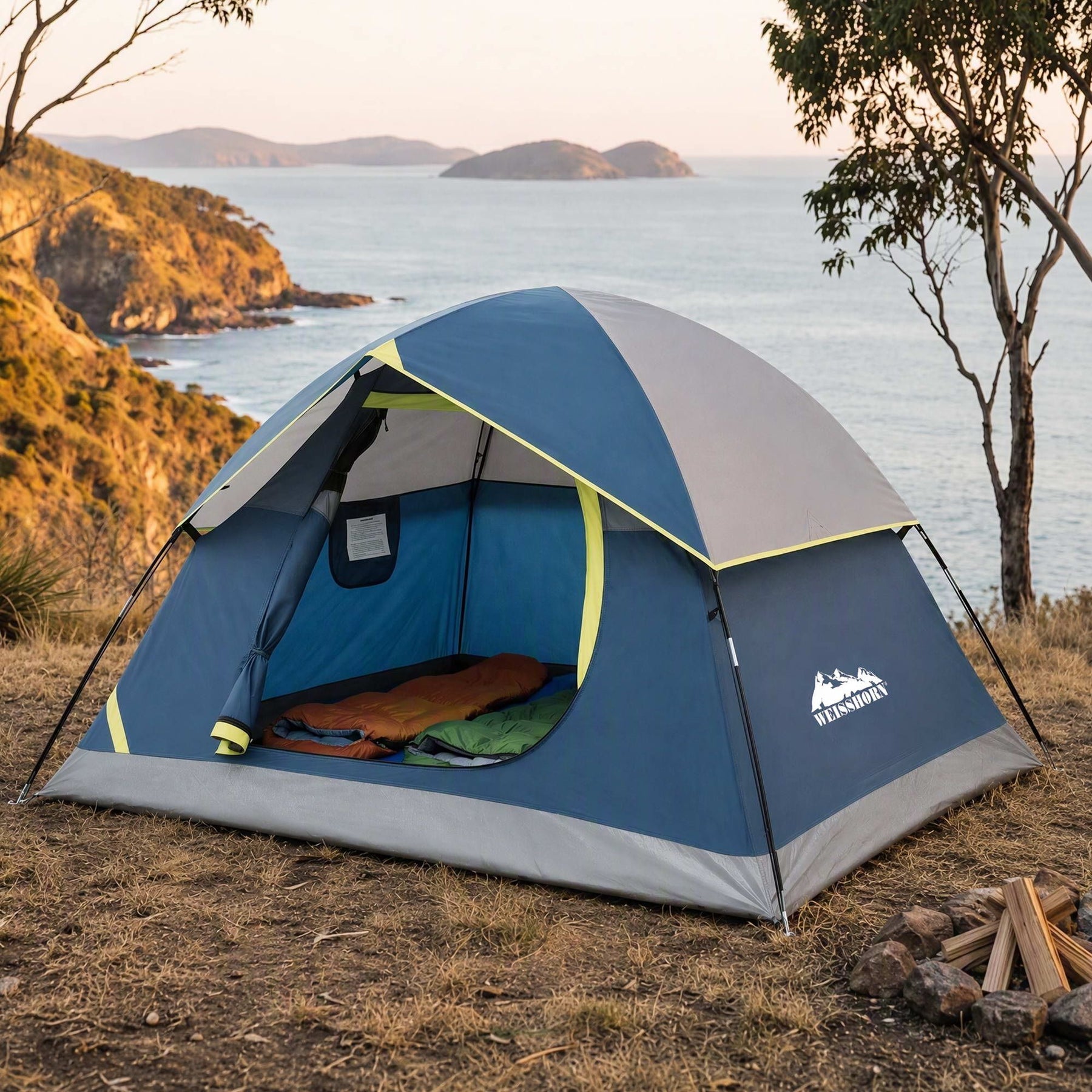 Weisshorn 2 Person Camping Dome Tent Lightweight Waterproof Outdoor Hiking - SportZone.co.nz