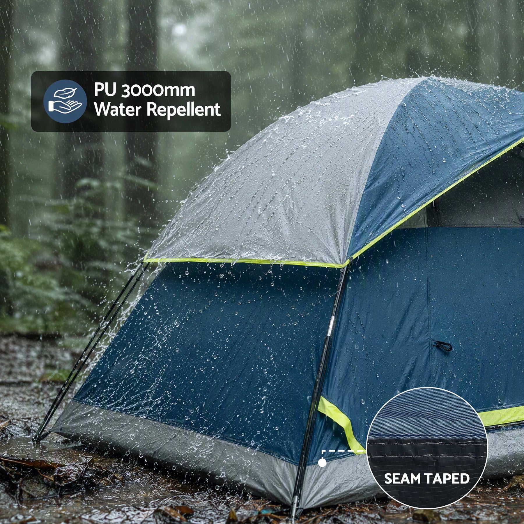 Weisshorn 2 Person Camping Dome Tent Lightweight Waterproof Outdoor Hiking - SportZone.co.nz