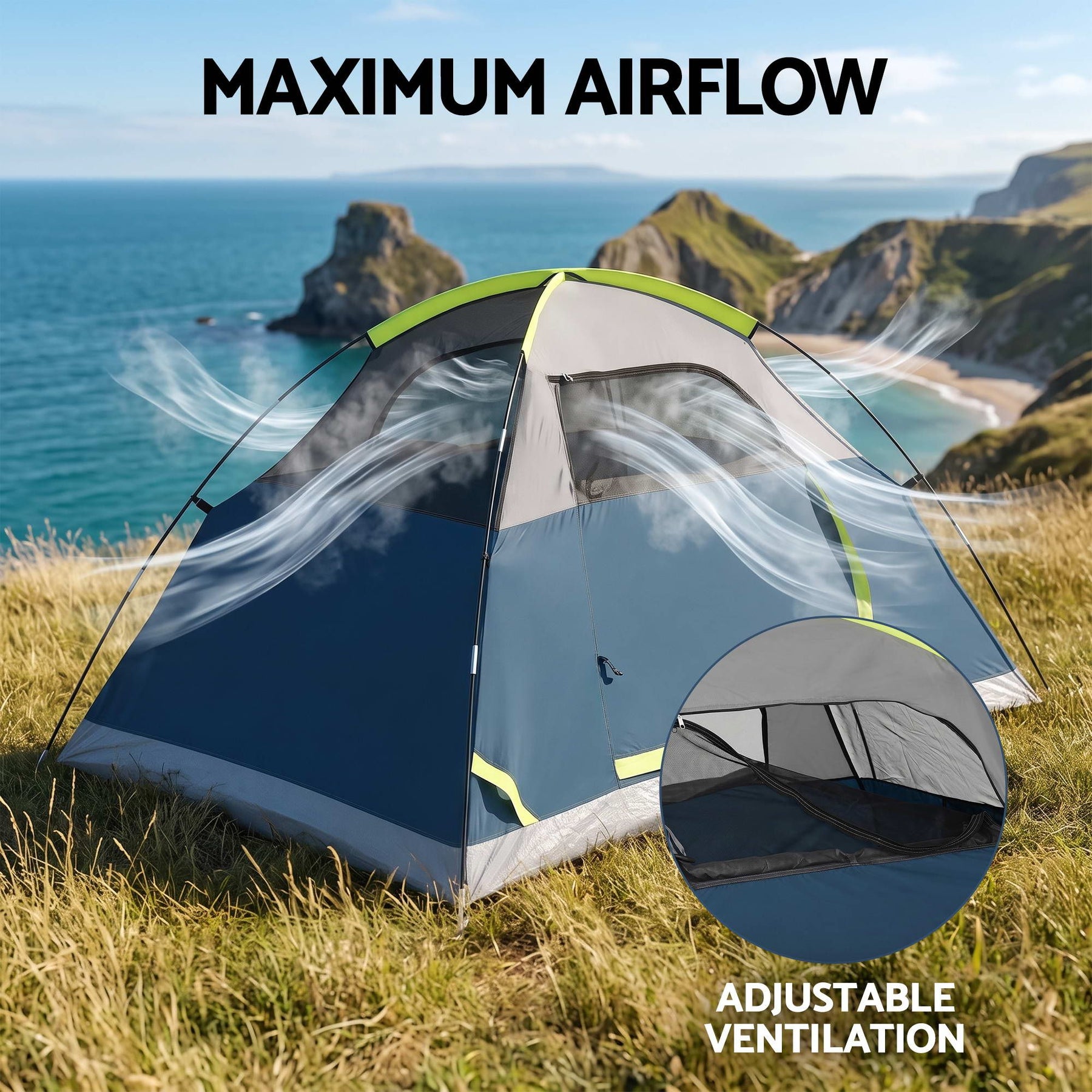 Weisshorn 2 Person Camping Dome Tent Lightweight Waterproof Outdoor Hiking - SportZone.co.nz