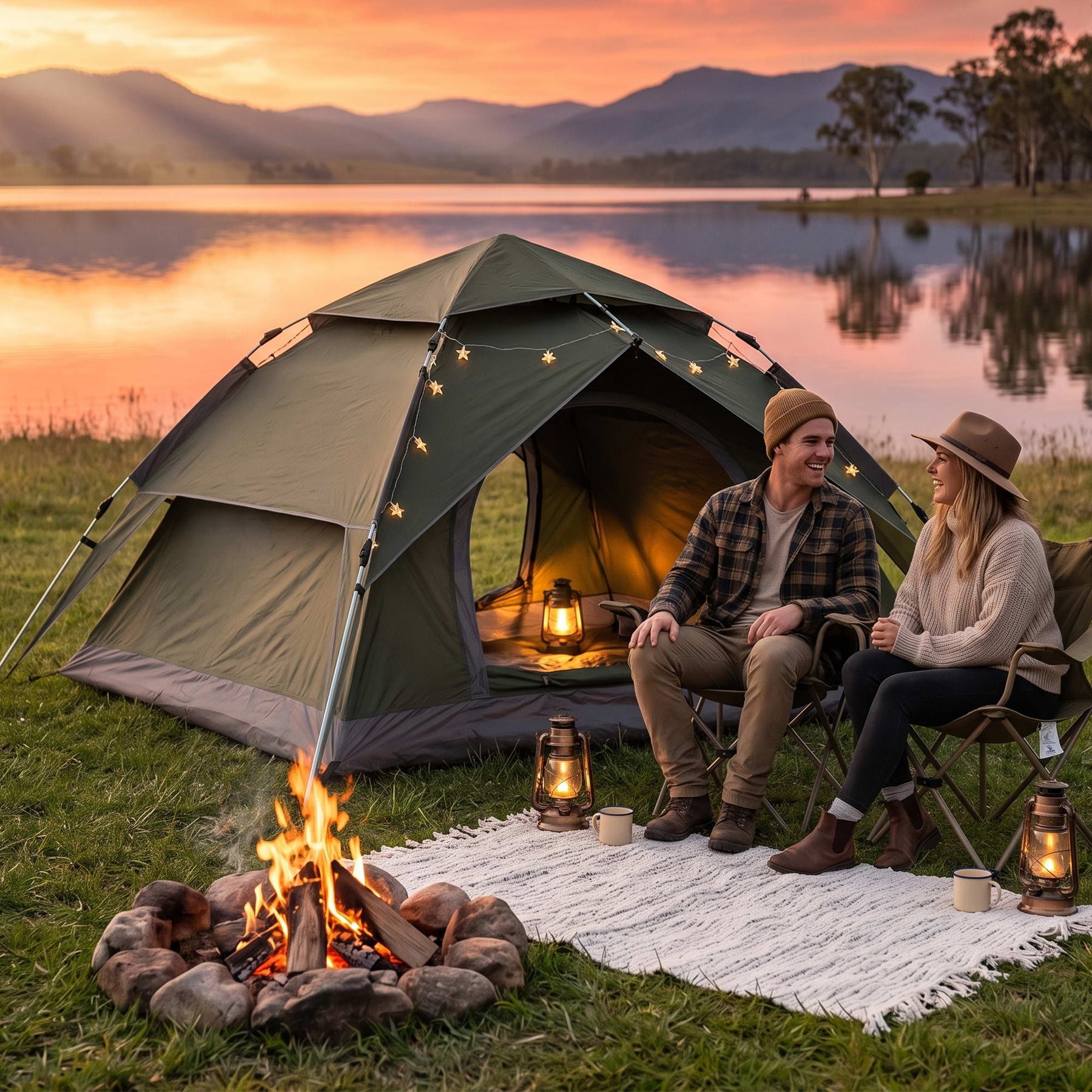 Weisshorn 2 Person Camping Tent Automatic Pop Up Water Repellent Shade Outdoor - SportZone.co.nz