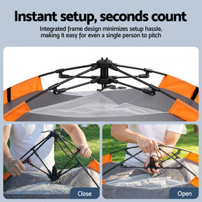Weisshorn 2 Person Instant Pop Up Camping Tent Automatic Waterproof Hiking Beach - SportZone.co.nz