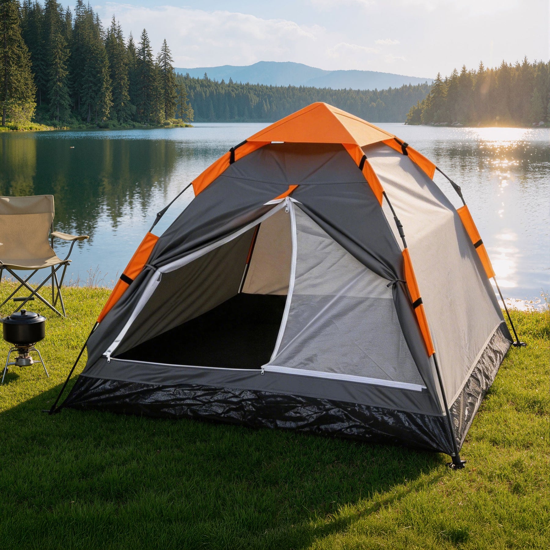 Weisshorn 2 Person Instant Pop Up Camping Tent Automatic Waterproof Hiking Beach - SportZone.co.nz