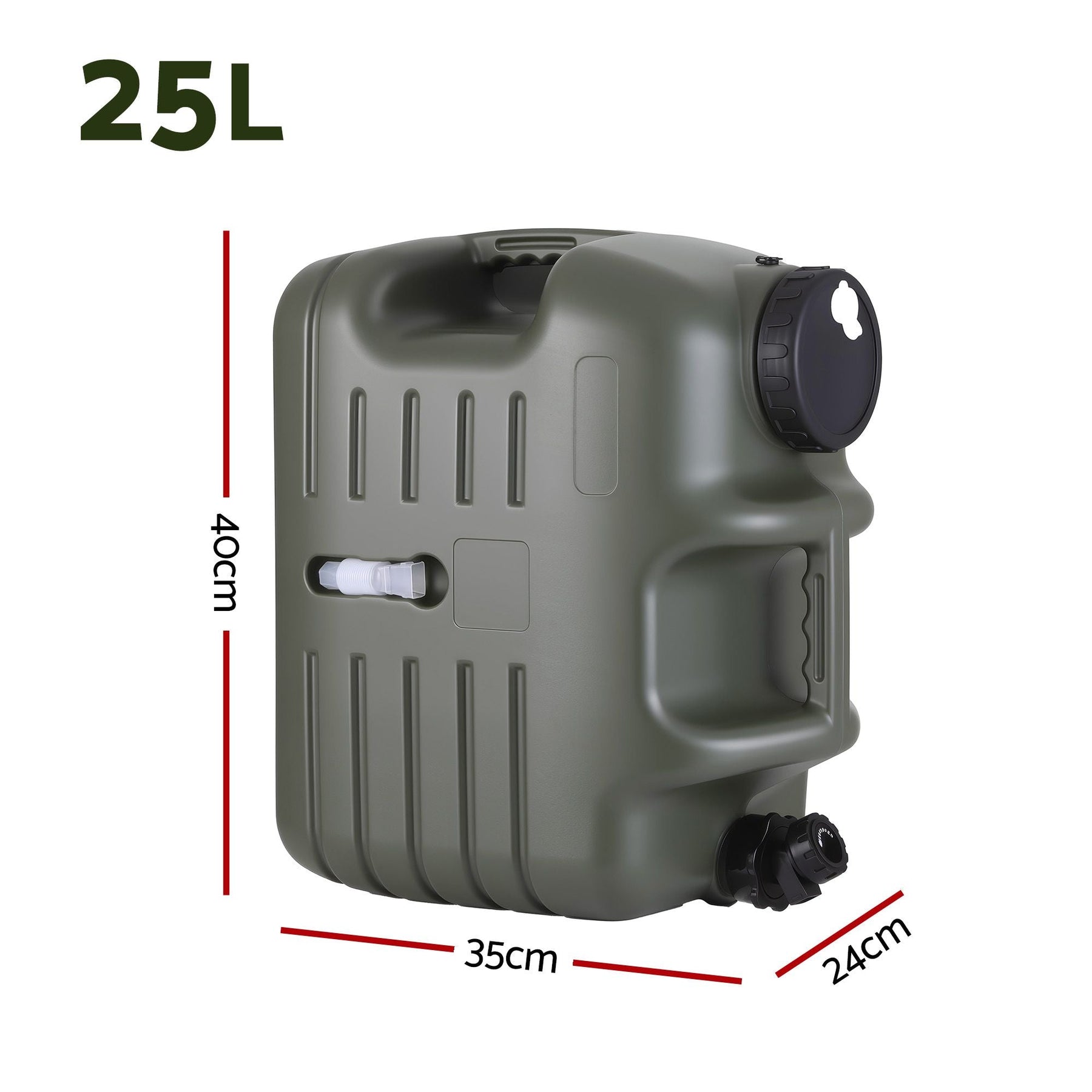 Weisshorn 25L Water Container Jerry Can Bucket Camping Outdoor Storage Tank - SportZone.co.nz