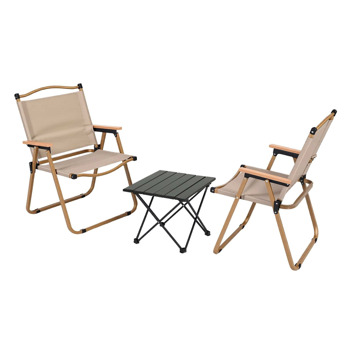 Weisshorn 3pc Camping Table Chair Set Outdoor Folding Aluminium Portable Picnic - SportZone.co.nz