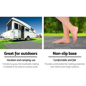 Weisshorn 4M X 2.5M Annex Matting 600GSM Floor Mats Mesh Caravan Camping Annexe - SportZone.co.nz
