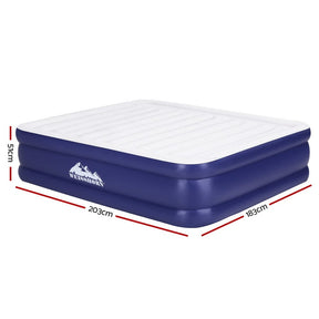 Weisshorn Air Mattress King Inflatable Bed Air bed 51cm - SportZone.co.nz