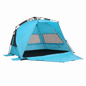 Weisshorn Beach Tent 3-4 Person Pop Up Sun Shade UPF 50 Automatic Outdoor Blue - SportZone.co.nz