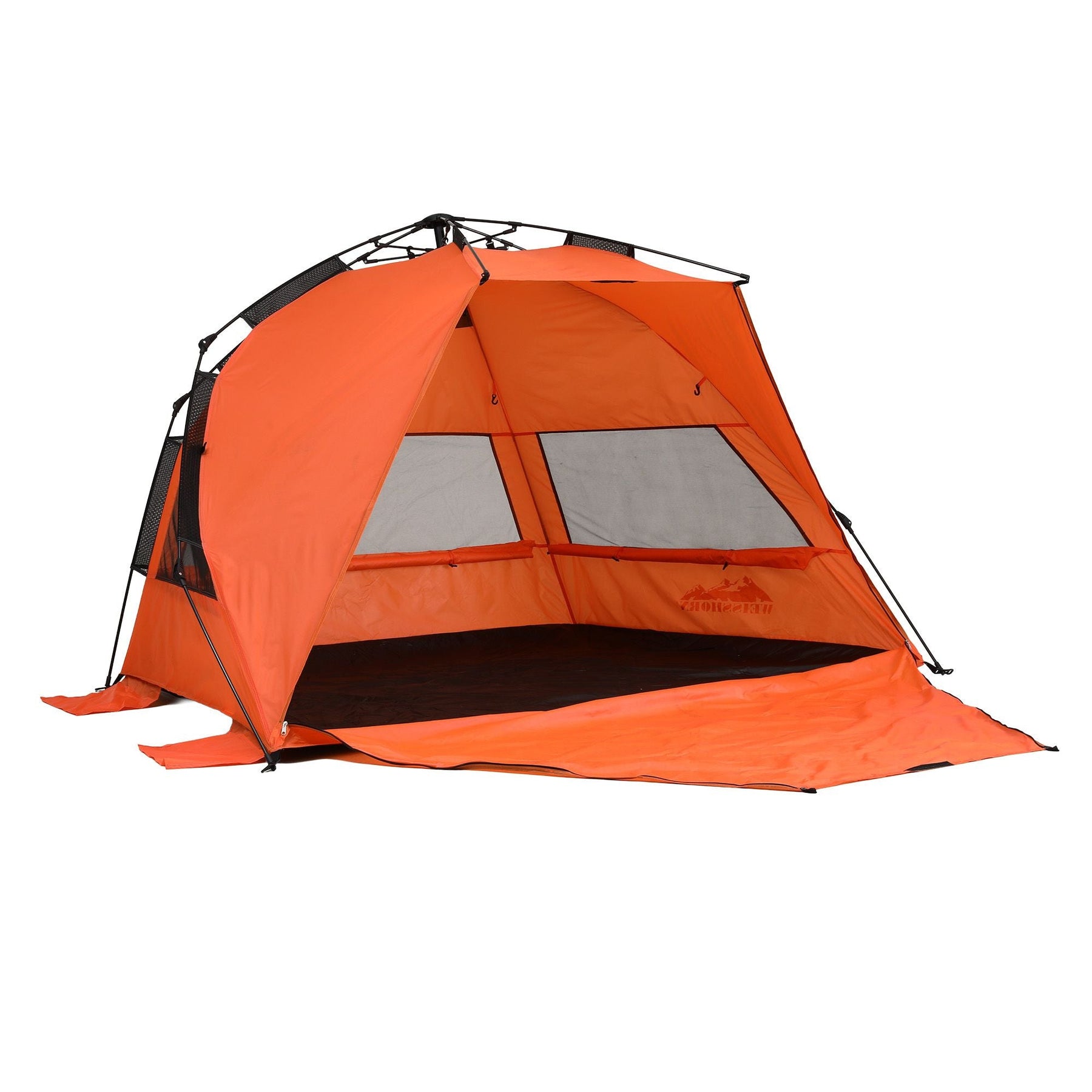 Weisshorn Beach Tent 3-4 Person Pop Up Sun Shade UPF 50 Automatic Outdoor Orange - SportZone.co.nz