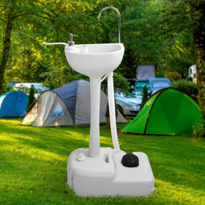 Weisshorn Camping Basin Portable Hand Wash Sink Stand 19L Capacity - SportZone.co.nz