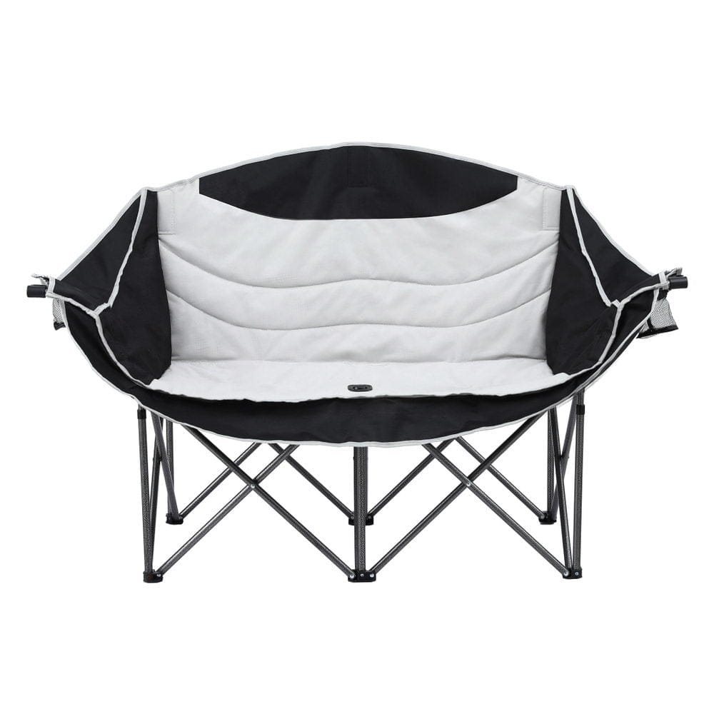 Weisshorn Camping Chair Double Folding Moon Chair Portable Seat 240KG - SportZone.co.nz