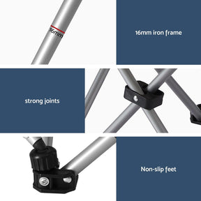 Weisshorn Camping Chair Reclining Adjustable Portable Outdoor Folding Lightweight - SportZone.co.nz