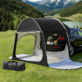 Weisshorn Camping Tent Car SUV Rear Hatchback Tents Canopy Portable Outdoor Family Black - SportZone.co.nz