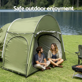 Weisshorn Camping Tent Car SUV Rear Hatchback Tents Canopy Portable Outdoor Family green - SportZone.co.nz