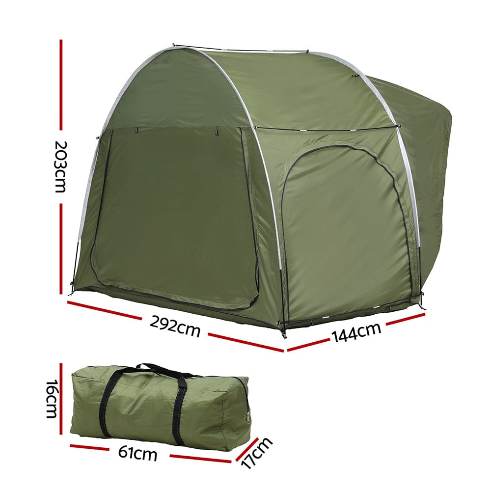 Weisshorn Camping Tent Car SUV Rear Hatchback Tents Canopy Portable Outdoor Family green - SportZone.co.nz