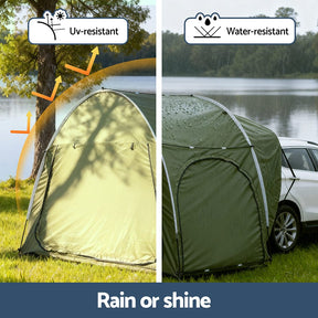Weisshorn Camping Tent Car SUV Rear Hatchback Tents Canopy Portable Outdoor Family green - SportZone.co.nz