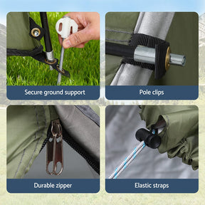 Weisshorn Camping Tent Car SUV Rear Hatchback Tents Canopy Portable Outdoor Family green - SportZone.co.nz