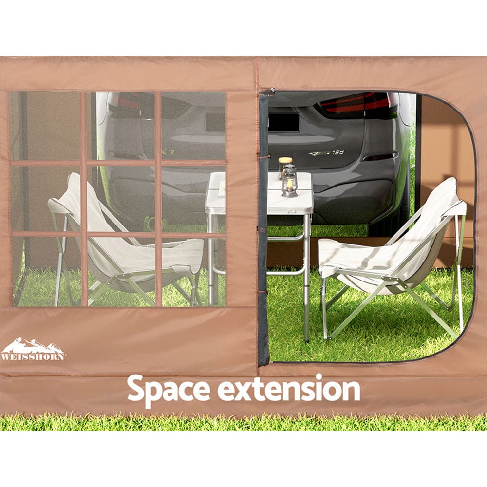 Weisshorn Camping Tent Car SUV Rear Side Canopy Portable Shelter Family Home 4WD - SportZone.co.nz