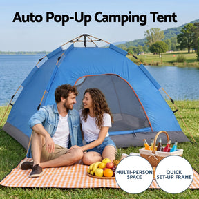 Weisshorn Camping Tent Instant Tent Pop up 2 Person Outdoor Hiking Tents Hiking Blue - SportZone.co.nz