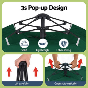 Weisshorn Camping Tent Instant Tent Pop up 2 Person Outdoor Hiking Tents Hiking Green - SportZone.co.nz