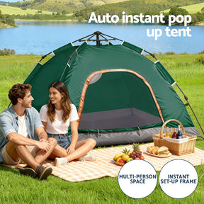 Weisshorn Camping Tent Instant Tent Pop up 2 Person Outdoor Hiking Tents Hiking Green - SportZone.co.nz