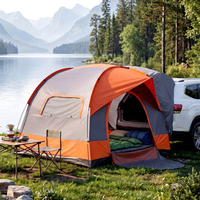 Weisshorn Camping Tent SUV Family Camping Car Tent 6-8 Person 250cm Orange - SportZone.co.nz