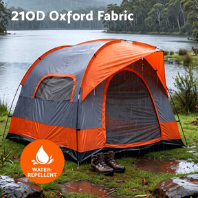 Weisshorn Camping Tent SUV Family Camping Car Tent 6-8 Person 250cm Orange - SportZone.co.nz