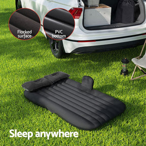 Weisshorn Car Mattress 134x78 Inflatable SUV Back Seat Camping Bed Black - SportZone.co.nz