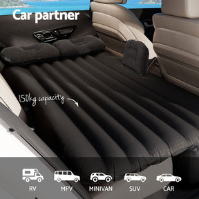 Weisshorn Car Mattress 134x78 Inflatable SUV Back Seat Camping Bed Black - SportZone.co.nz