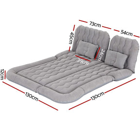 Weisshorn Car Mattress 175x130 Inflatable SUV Back Seat Camping Bed Grey - SportZone.co.nz
