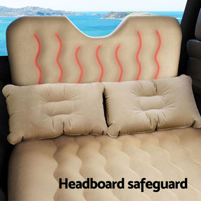 Weisshorn Car Mattress 176x80 Inflatable SUV Back Seat Camping Bed Beige - SportZone.co.nz
