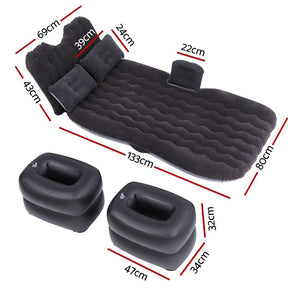 Weisshorn Car Mattress 176x80 Inflatable SUV Back Seat Camping Bed Charcoal - SportZone.co.nz